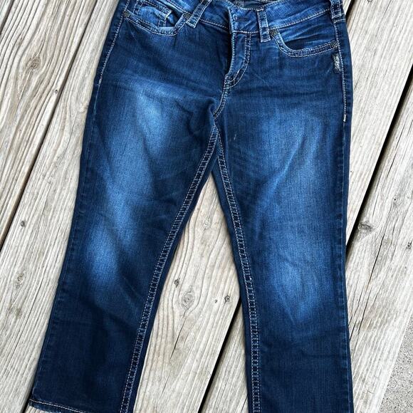 Silver Denim - SILVER SUKI SUPER STRETCH, women's 30 x 22 1/2 capri jeans